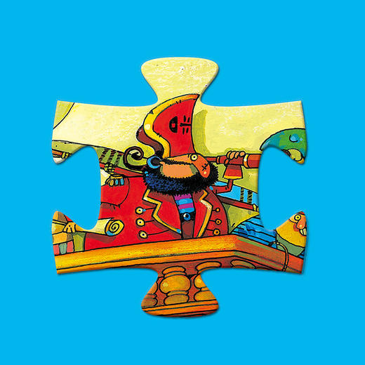 djeco海盗船幼儿园中班宝宝拼图大块号益智智力4-5岁儿童男孩54片 商品图3