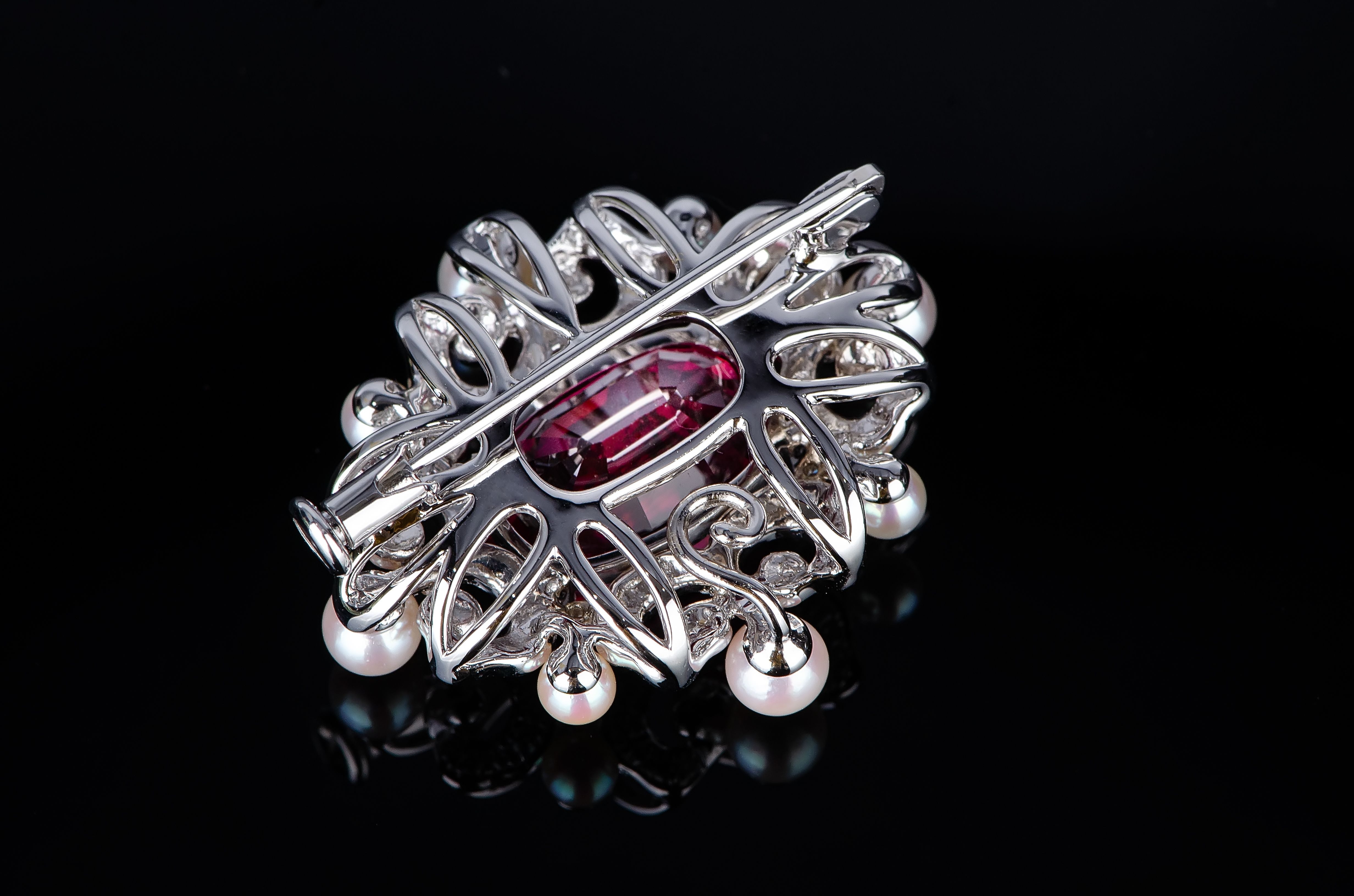 18k金碧玺胸针吊坠戒指多用款angiebella珠宝格格