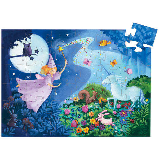 djeco仙女与独角兽公主平图拼图儿童益智智力女孩3-4-5岁小孩36片 商品图5