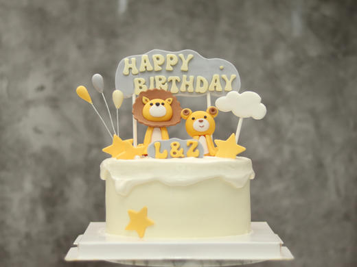 狮子座翻糖装饰蛋糕 商品图0