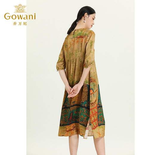 乔万尼真丝连衣裙夏季新款气质流行宽松桑蚕丝中长裙ES2E149 商品图3