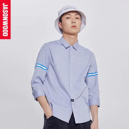 JASONWOOD 男士休闲纯棉七分袖衬衫291105214 商品图1