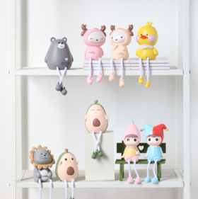 【家居摆件】卡通呆萌吊脚情侣娃娃家居摆件创意结婚礼品生日礼物