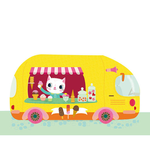 djeco交通工具动物拼图儿童益智智力早教小班中班3-4岁16片 冰淇淋车 商品图2