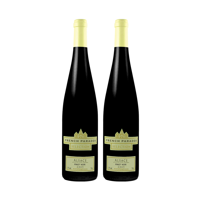 【双支特惠装】茗酊古堡-阿尔萨斯黑皮诺优选红葡萄酒 French Paradox Pinot Noir Reserve 750ml*2