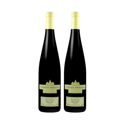 【双支特惠装】茗酊古堡-阿尔萨斯黑皮诺优选红葡萄酒 French Paradox Pinot Noir Reserve 750ml*2 商品图0