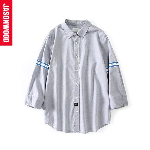 JASONWOOD 男士休闲纯棉七分袖衬衫291105214 商品图4