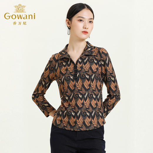 乔万尼衬衫设计感小众秋季新款长袖上衣时尚百搭气质衬衣ES3C503 商品图1