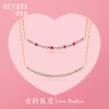 小礼物（微笑）玫瑰色18K金钻石项链KN265201 商品缩略图0