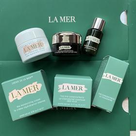 LA MER/海蓝之谜 经典精华面霜+眼霜+精粹水 小样 三件套| 舒缓肌肤，保湿滋润，淡化BAN点，暗疮印，缩小毛孔