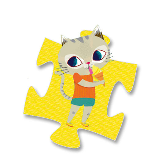 djeco交通工具动物拼图儿童益智智力早教小班中班3-4岁16片 冰淇淋车 商品图3