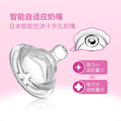 （超值）日本原装chuchubaby啾啾 十字孔硅胶宽口可爱妈妈奶嘴 仿母乳实感 商品图3