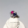 【每日特选】Pt900铂金红蓝宝钻石戒指耳钉套装(预约看货) 商品缩略图5