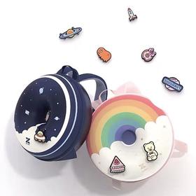 （超值）All-Joint 优仅儿童双肩甜甜圈书包 女孩天使彩虹 男孩宇宙星空包包