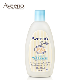 （超值）美国艾惟诺Aveeno 宝宝新生婴幼儿专用洗护正品儿童洗发水沐浴露二合一