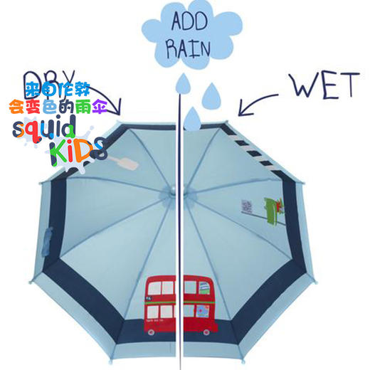 （超值）【夏日专惠】英国Squid Kids 宝宝幼儿园儿童 变色雨伞 商品图2
