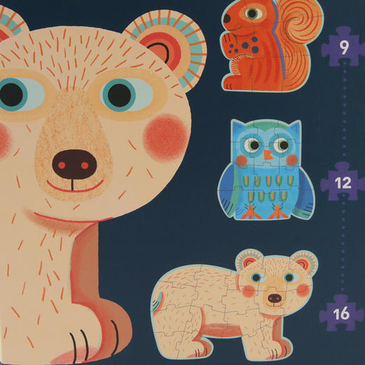 Djeco 四款低幼认知拼图 2-3岁 商品图2