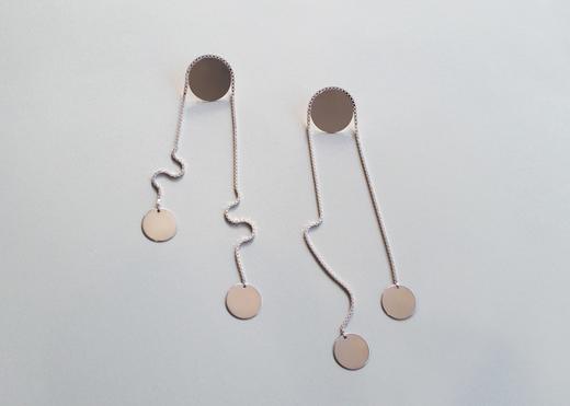 Saskia Diez 银色三圆镜面耳饰（一对） 商品图7