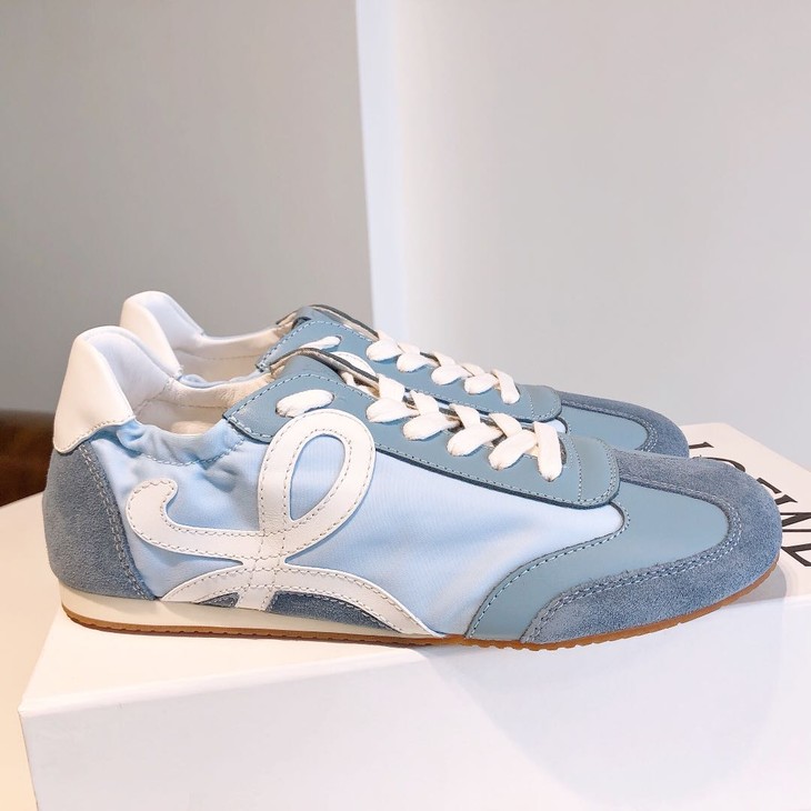 罗意威早秋新复古拼色真皮软底舒适百搭休闲阿甘鞋