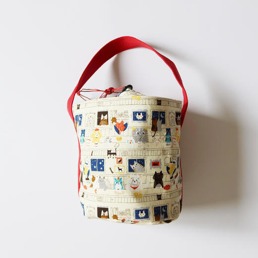 HUGOJIRO圆桶手提包插画猫咪食堂 商品图3