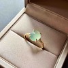 高冰种淡晴水翡翠蛋面戒指18k黄金镶嵌 商品缩略图4