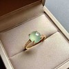 高冰种淡晴水翡翠蛋面戒指18k黄金镶嵌 商品缩略图2