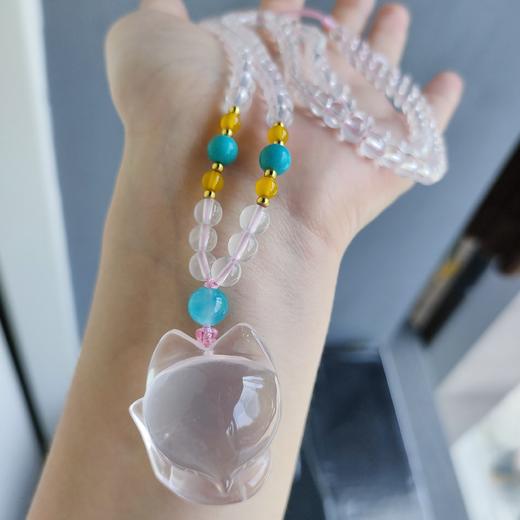 粉晶小狐狸项链 商品图1