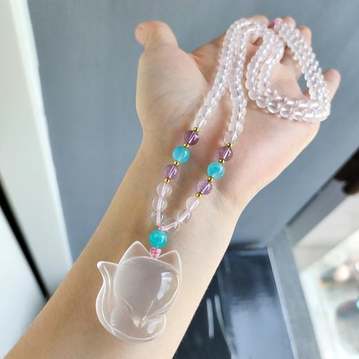 粉晶小狐狸项链 商品图2