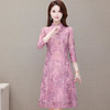 YW-KED91285复古立领，长袖气质改良版刺绣连衣裙 商品缩略图1
