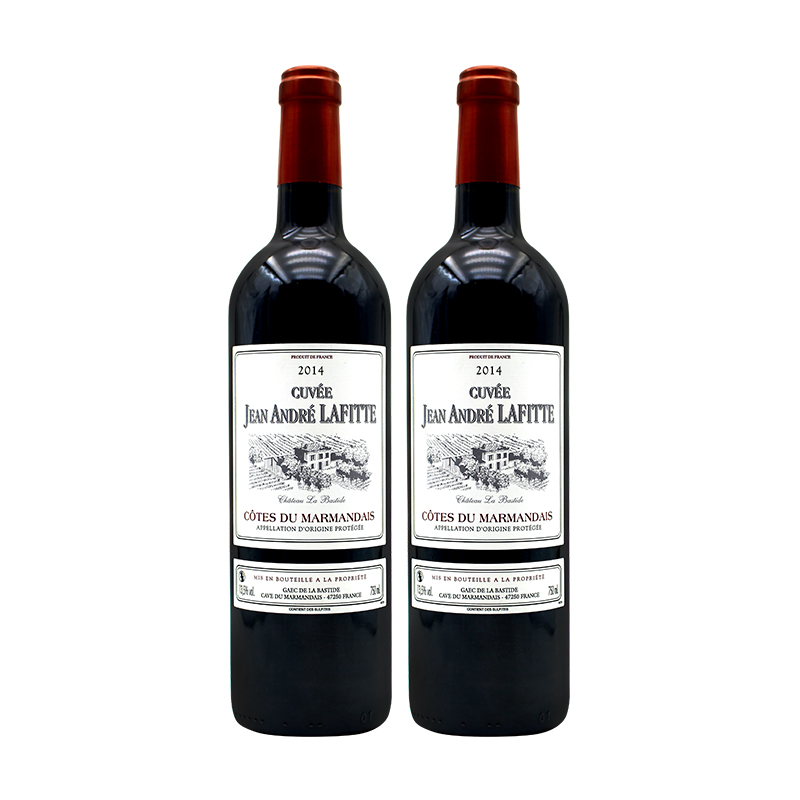 【双支特惠装】尚安德鲁拉菲特红葡萄酒Cuvee Jean Andre Lafitte Chateau la Bastide 750ml*2