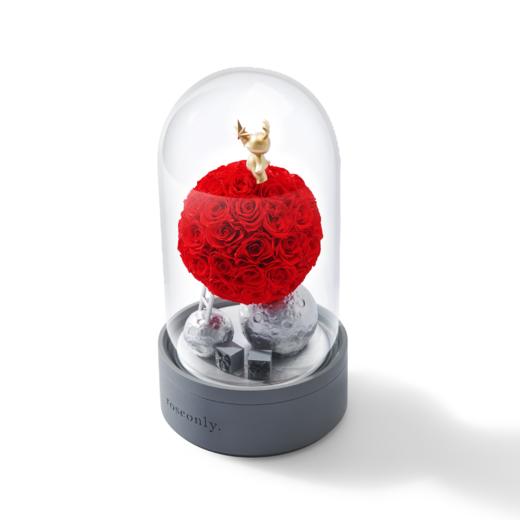 ROSEONLY诺誓 永生玫瑰-水晶之恋系列 甜心兔的玫瑰星球-音乐钟罩 商品图1