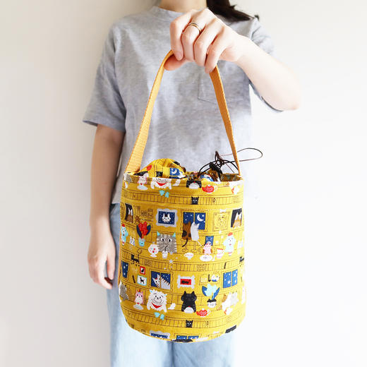HUGOJIRO圆桶手提包插画猫咪食堂 商品图1