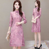 YW-KED91285复古立领，长袖气质改良版刺绣连衣裙 商品缩略图3