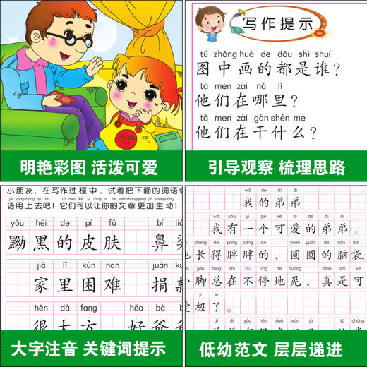 思维训练 小学生看图说话写话训练 一年级基础+提高篇(2册） 商品图2