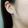 【每日特选】Pt900铂金红蓝宝钻石戒指耳钉套装(预约看货) 商品缩略图1
