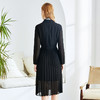 故障 EITIE爱特爱秋季新款时尚通勤洋气翻领收腰显瘦百褶连衣裙女6007719 商品缩略图13