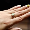 高冰种淡晴水翡翠蛋面戒指18k黄金镶嵌 商品缩略图11