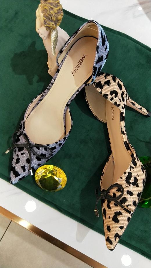 Westory高跟尖头时尚优雅豹纹W29AH50698 商品图0
