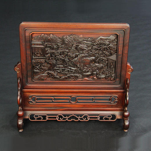 风雅徽州°精座&简座&明式酸枝插屏 商品图4