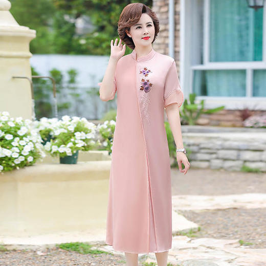 YMS-39P-2148新款高端复古绣花连衣裙 商品图1