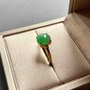 冰种阳绿翡翠蛋面戒指18k黄金镶嵌 商品缩略图2