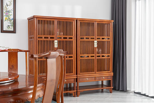 红桥红  家具严选  缅甸花梨（大果紫檀）  【178 疏影条子 碗柜】 商品图3