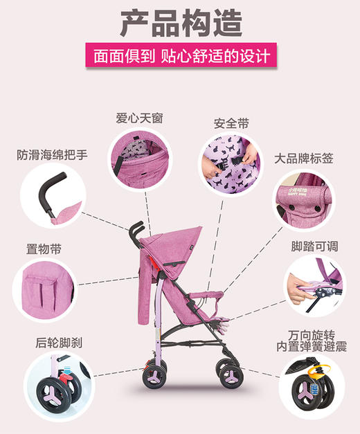 小龙哈彼婴儿车LD399H-T409JPY带授权招加盟代理 商品图10