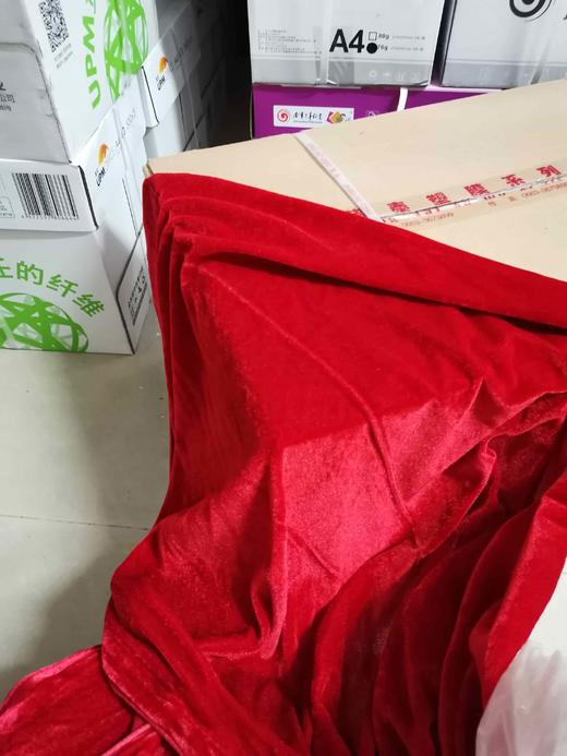 大红金丝绒布锦布红布铺桌子或揭幕用锦戒红布1.6米宽要多长都可以论米卖单位是米1米以上出售 商品图5