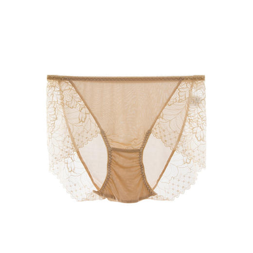 上海旗袍厂TG-TG01S008真丝内裤女桑蚕丝蕾丝边性感舒适包臀无痕中腰三角裤 商品图10