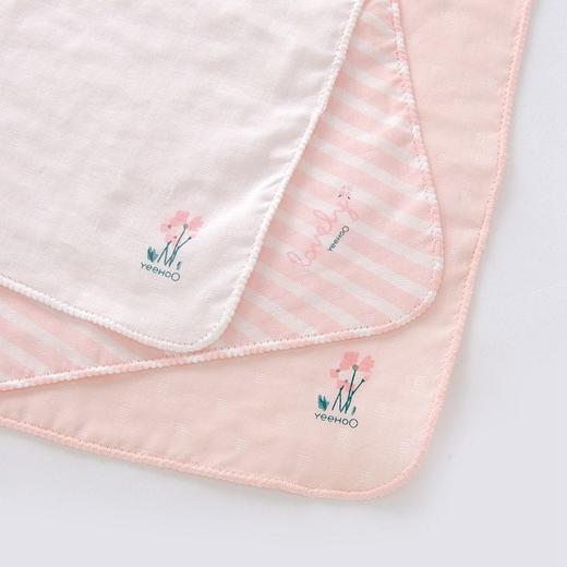 英氏婴儿纱布方巾纯棉餐巾手帕5件装YMJCJ00009A01 YMJCJ00010A01 商品图4