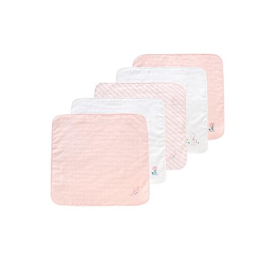 英氏婴儿纱布方巾纯棉餐巾手帕5件装YMJCJ00009A01 YMJCJ00010A01 商品图6