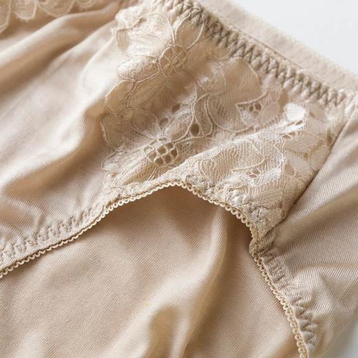 上海旗袍厂TG-TG01S036新品真丝花边女士三角裤 桑蚕丝蕾丝性感内裤无痕透气大码 商品图2