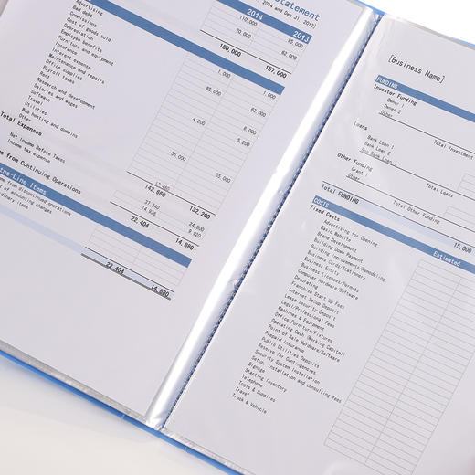 齐心 PF超省钱资料册 A4 蓝色 商品图4