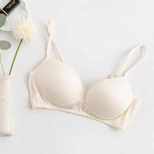 上海旗袍厂TG-TG02S001绢丝文胸女士内衣 针织真丝文胸薄款运动无钢圈文胸少女文胸 商品图5